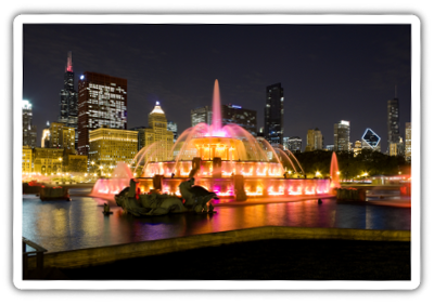 Buckingham Fountain Light Show. Navy Pier Fireworks Tour